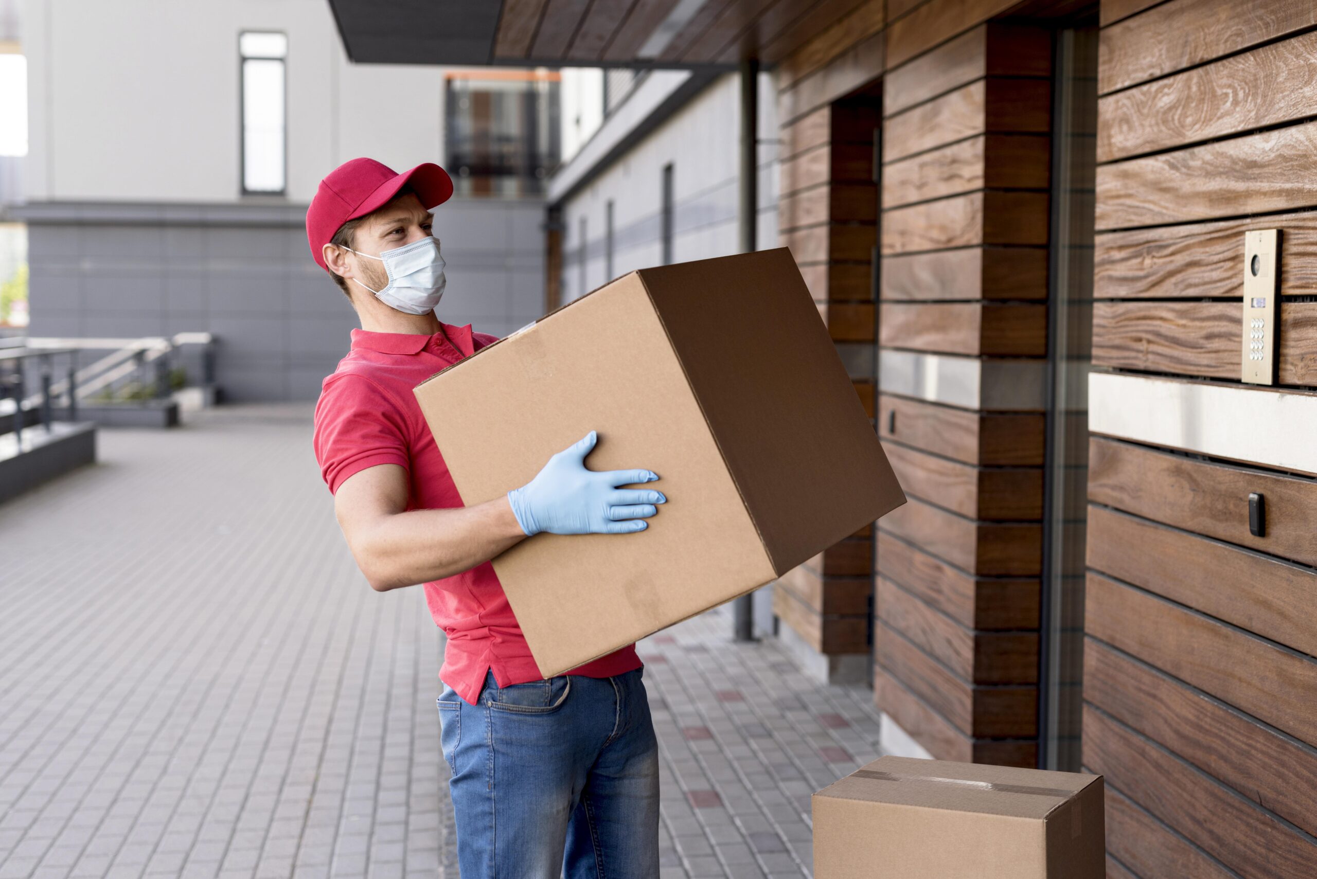 ISO13485 2 delivery man with mask gloves scaled