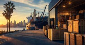 San Diego port and warehouse facility representing global reach of a regional ISO 13485-certified 3PL
